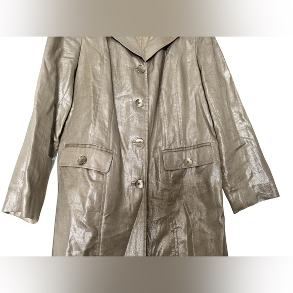 Sutton Studio Champagne Trench Coat Size 14 - Picture 5 of 13